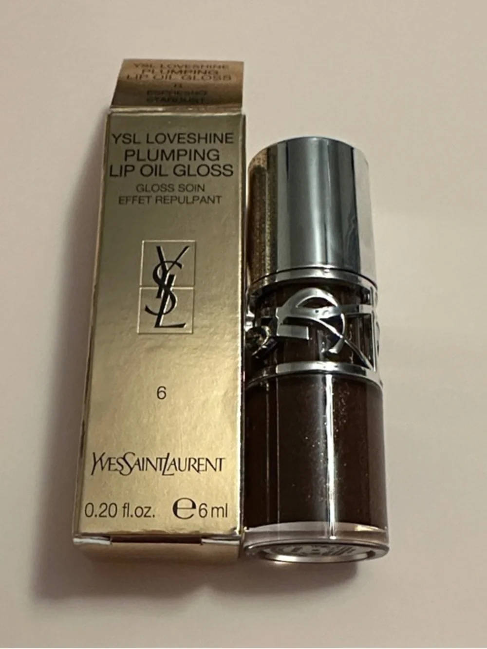 Yves Saint Laurent Loveshine Plumping Lip Oil Gloss 06 Espresso Stardust